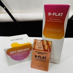 MAËLYS B-FLAT Belly Firming Cream and GET-DREAMY Overnight Toning Body Mask Set